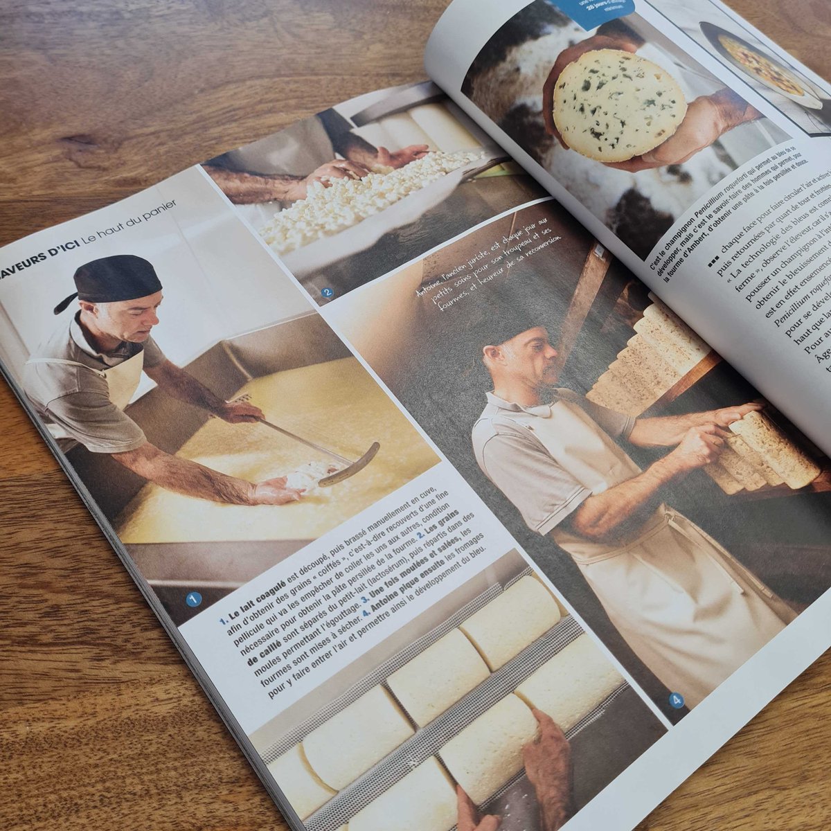 QuiPlusEst's tweet photo. L'#AOP #FourmeAmbert d'Antoine de Boismenu est à l'honneur dans le dernier magazine Saveurs. Avec d'alléchantes recettes du chef Thierry Chelle 😋
Reportage à retrouver en kiosque !
#Auvergne https://t.co/vp9hnWta1a