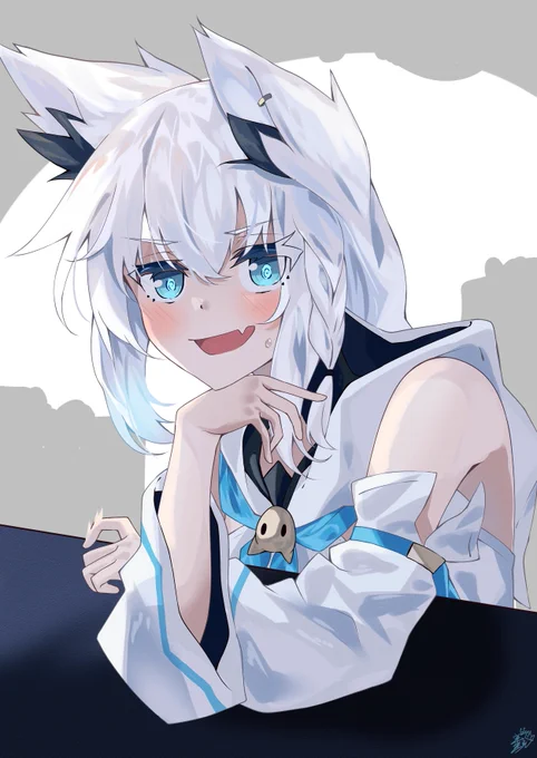 本人は冷静を保ってるつもりの照れフブキちゃん#絵フブキ 