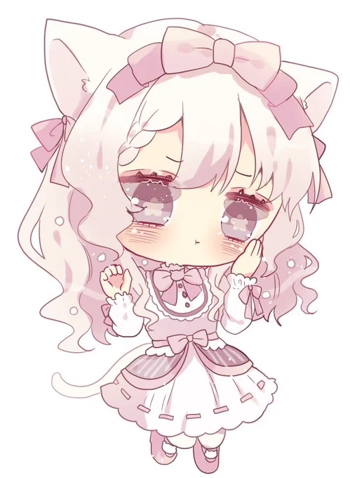 ピンクうさぎちゃんとしろねこちゃん 