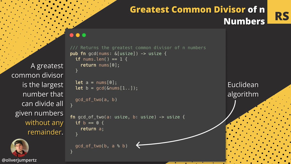 Algorithms in Rust: Here is an implementation of finding the greatest ...