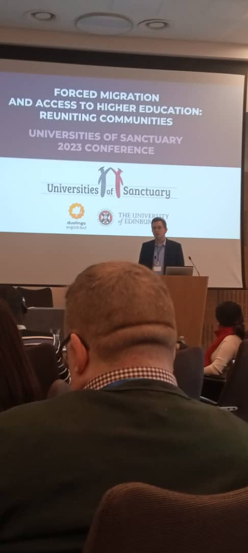 Frankie Randle from @UNHCR speaks @UniofSanctuary conference about the 15 by 30 strategy to support refugees get Access to Higher Education. The road map targets low and middle income countries that host refugees such as Uganda @MCFScholarsEd @Makerere @MakerereLaw