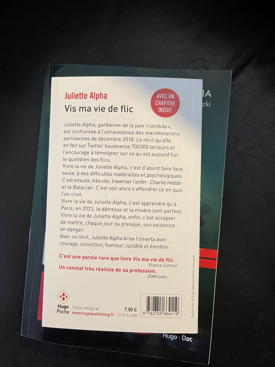 L’édition de poche avec un chapitre inédit de « Vis ma vie de flic » de @JulietteAlpha17 est désormais disponible chez votre libraire habituel ou en ligne , n’hésitez surtout pas à vous le procurer pour votre #JeudiLecture