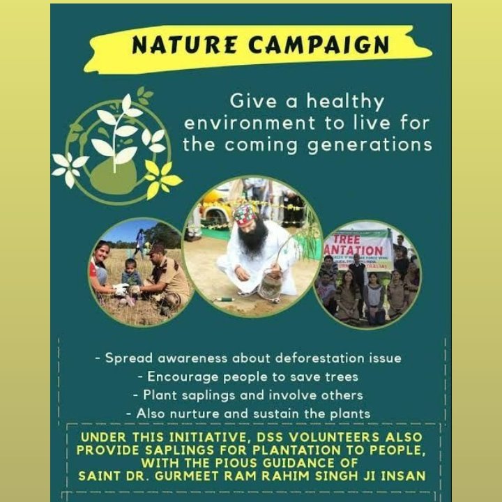 Ansh_8471's tweet photo. With the inspiration of Saint Dr Gurmeet Ram Rahim Singh Ji Insan, volunteers of #DeraSachaSauda are driving mega tree plantation campaigns & becoming inspiration for every commoner.
#SaveNatureForTomorrow https://t.co/hfLCE531Xc