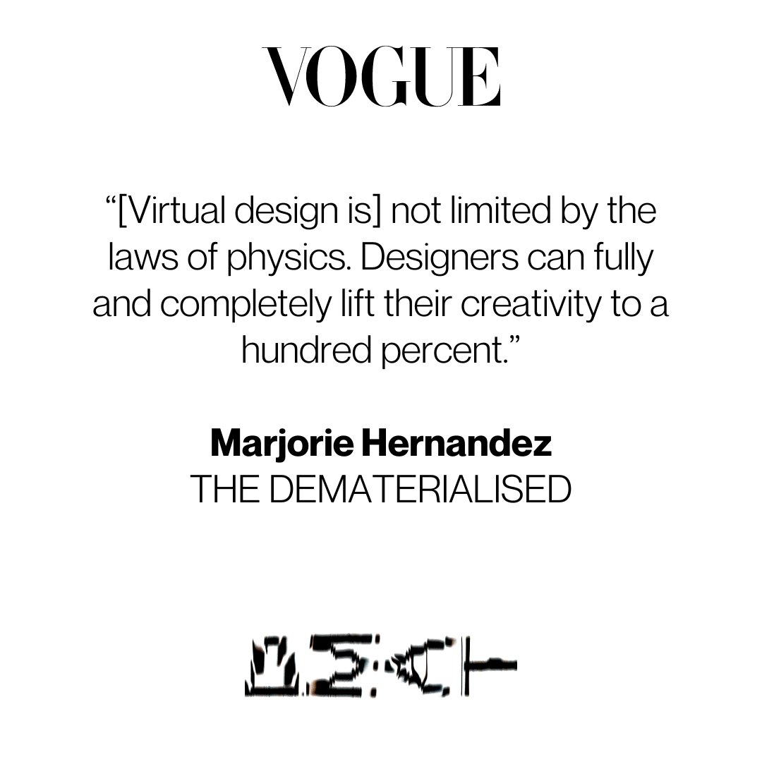 dematerialised's tweet photo. "[Virtual design is] not limited by the laws of physics. Designers can fully and completely lift their creativity to a hundred percent." - @m_h_d_v 

Enter the surreal world of DMAT through the eyes of @vogueph💫🪐

https://t.co/gpGyXCdi7y https://t.co/cStxZUrBol