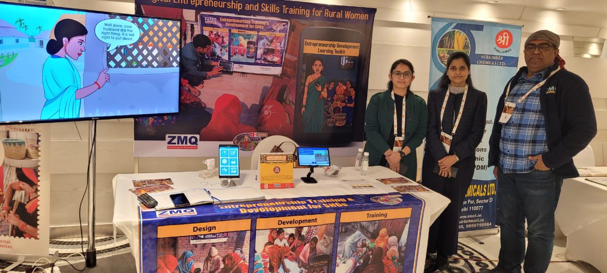 M4Dev's tweet image. ZMQ Team at Livelihood Summit 2023 at le meridian, new Delhi. Showcasing ZMQ women empowerment, capacity &amp;amp; skills digital tools designed with the communities. #livelihood #Entrepreneurship #Digital