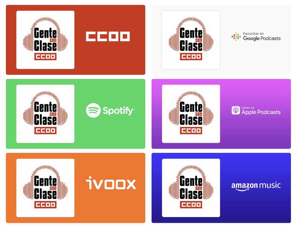#GenteConClase El #Podcast de <a href="/CCOO/">Comisiones Obreras</a>

Síguenos 
Spotify 
open.spotify.com/show/2kSjemsYF… 

Apple Podcasts
podcasts.apple.com/es/podcast/gen…

genteconclase.ccoo.es

 iVoox
 ivoox.com//escuchar-gent…

Amazon Music 
music.amazon.es/podcasts/c54d1…

Google Podcast podcasts.google.com/feed/aHR0cHM6L…