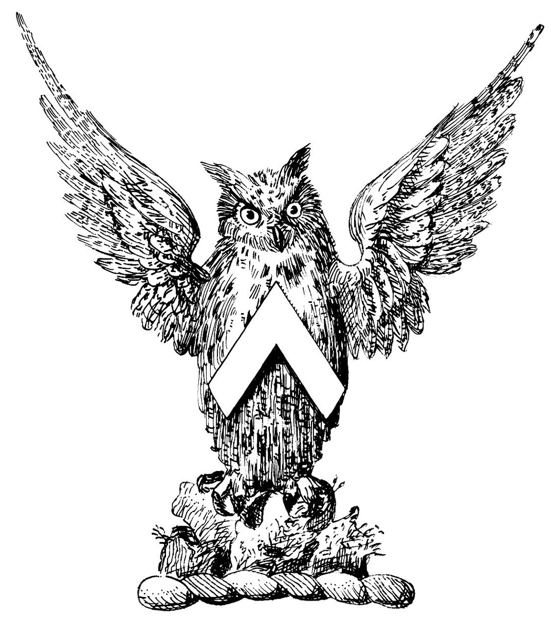 MuellerJohnF1's tweet photo. My lates #crest in the style of Fairbairn’s collection. This style of #engraving was very popular in #Victorian times and is highly #naturalistic. Get your crest rendered by me in this manner or ask me to #design a new one for you. #heraldry #coatofarms #owl #cliff #chevron https://t.co/5P83PFBMLx
