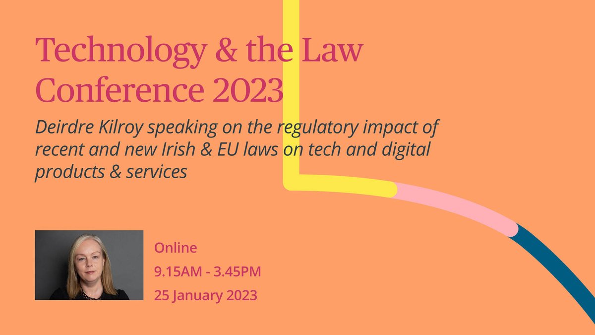 twobirdstech's tweet photo. Join Partner @DeirdreKilroy and other guest speakers on 25 January for the Technology &amp; the Law Conference 2023 hosted by @cmg_events_irl. For the full agenda and to register, click here: https://t.co/dOQ1Cz5NCc https://t.co/7LqSAebOj2