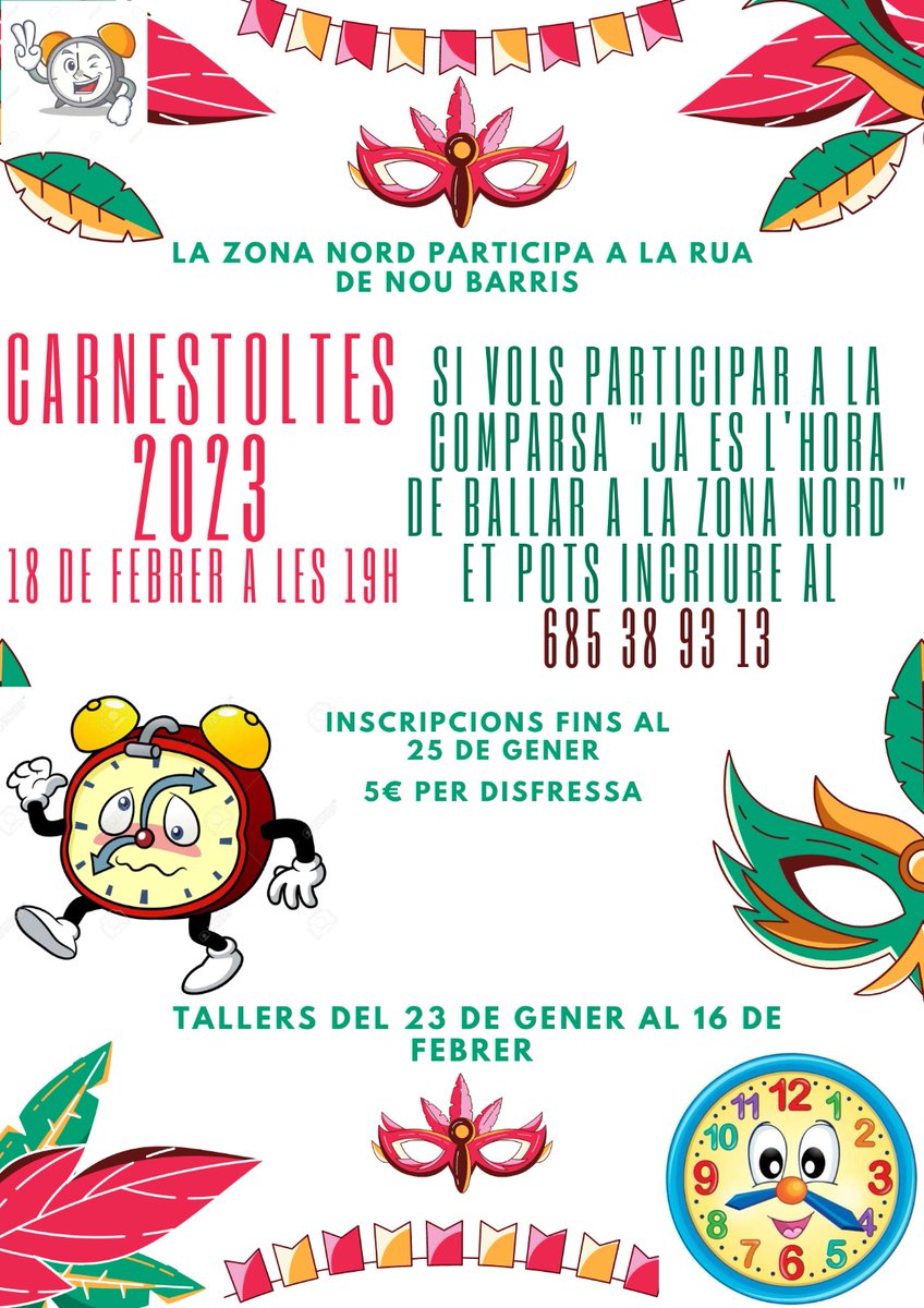 PCCiutatMeridia's tweet photo. Carnestoltes 2023. Us esperem!!! https://t.co/TSJaXlb8cn