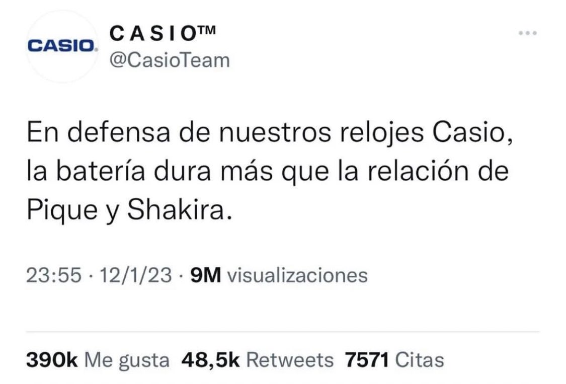 oneyaraujo's tweet photo. E teve muita zoacão também “Em defesa de nossos relógios Casio, a bateria dura mais que internacionalmente do Piqué e Shakira” 😂 https://t.co/O869MqimoG