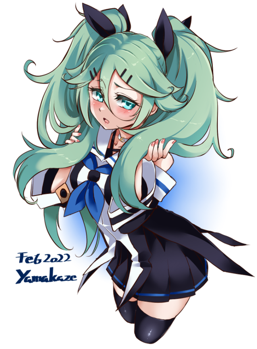 去年のツインテの日くらいに描いた山風を見つけました( ˘ω˘ ) 