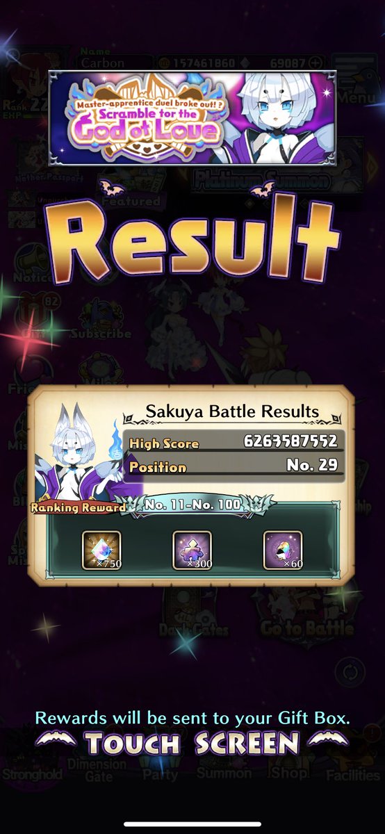 k_villager's tweet photo. Sakuya raid’s over and I’ve got rank 29! How was it for you? #Disgaea #DisgaeaRPG https://t.co/BoAykTGPYF