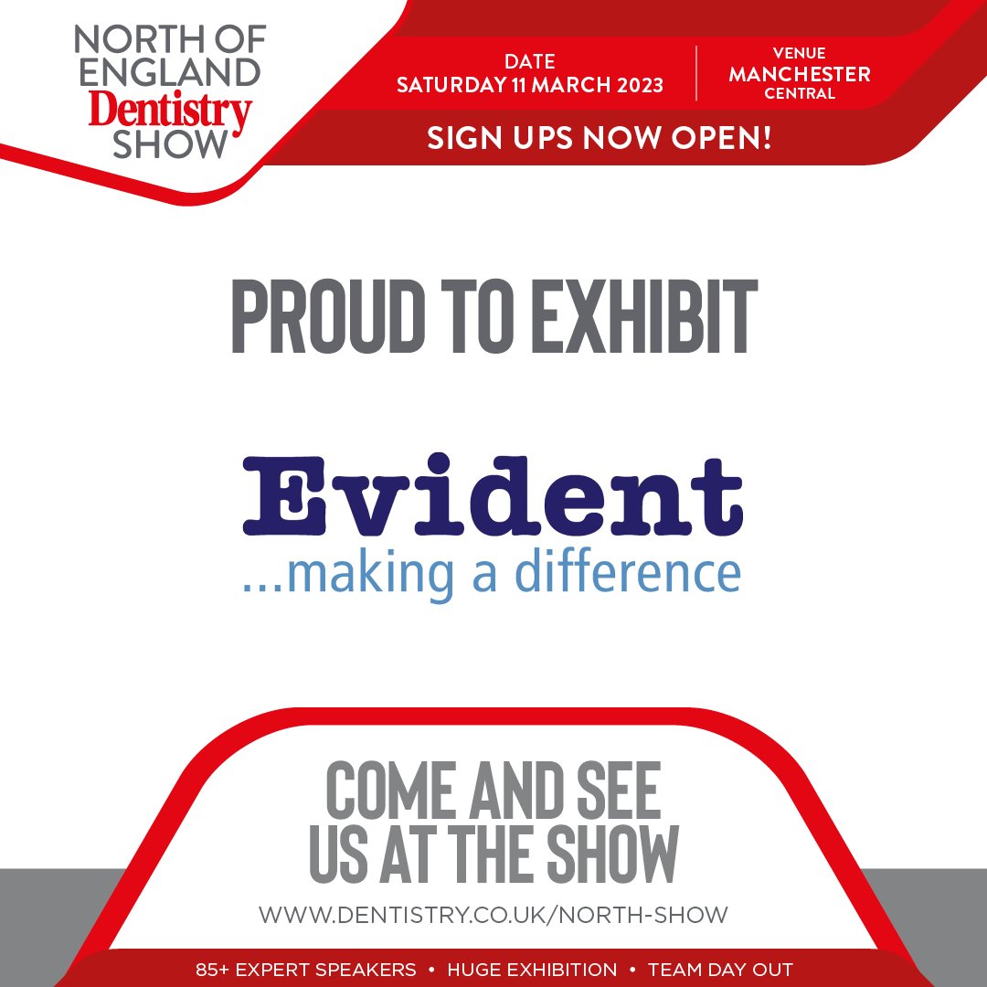 📣 Registrations are now open for the North of England Dentistry Show  📣 !

 dentistry.co.uk/shows/north-of…

Show date: Saturday 11th March 2023
Venue: Manchester Central Convention Complex

#noeds23