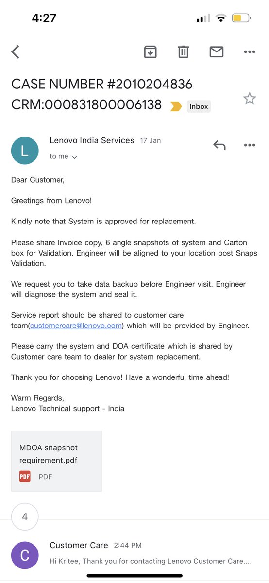 kriteejhawar's tweet photo. @Lenovo @Lenovo_in This is how you scan innocent customers. First you sell faulty machines and then you dont repair it. Finally you agreed to replace my machine and after few days refused. These photos are proof of my struggle. I will take this to the @jagograhakjago https://t.co/63e9vEtb3w