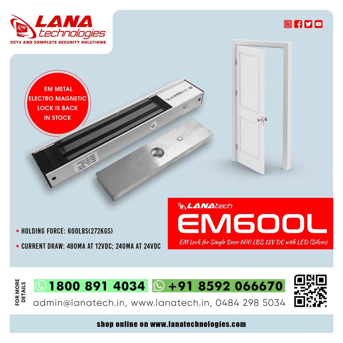 lanatechindia's tweet photo. Your Ultimate Destination for Security, Time Attendance, Biometrics, Access Control, Entrance Control, Smart Locks, Face-Thermal Detection, POS Hardware &amp; Software Products! 
For More Details Contact Us 📞 8592066670
Shop Online 🛒 https://t.co/WcHPHKomVR https://t.co/gMj03uTQXC