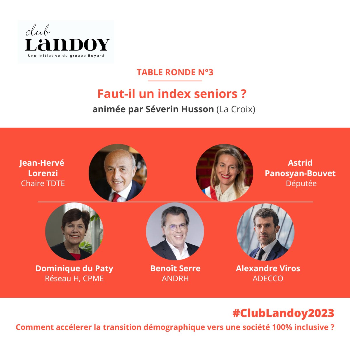 ClubLandoy's tweet photo. #ClubLandoy2023 | Table-ronde n°3 - Faut-il un index seniors ?

Animée par @SevHusson, Rédacteur en chef @LaCroix 

#Emploi50 #EmploiSeniors #Agisme #Transitiondémographique #ReformeDesRetraites #aidants https://t.co/JFuwdyswtL