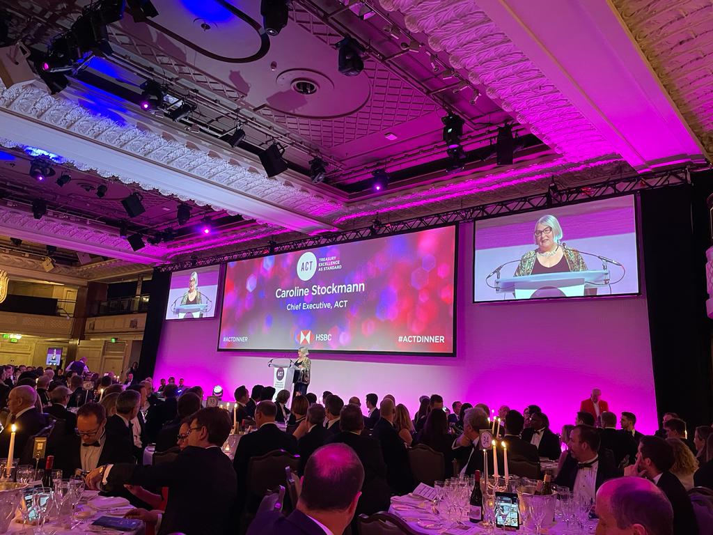 TramANguyen's tweet photo. What a terrific #ACT annual dinner, many congrats @carolinesSCI Caroline and the ACT team, a very warm and welcoming event after 3 years! Association of Corporate Treasurers @actupdate #ACTdinner https://t.co/95SpkiGGtH