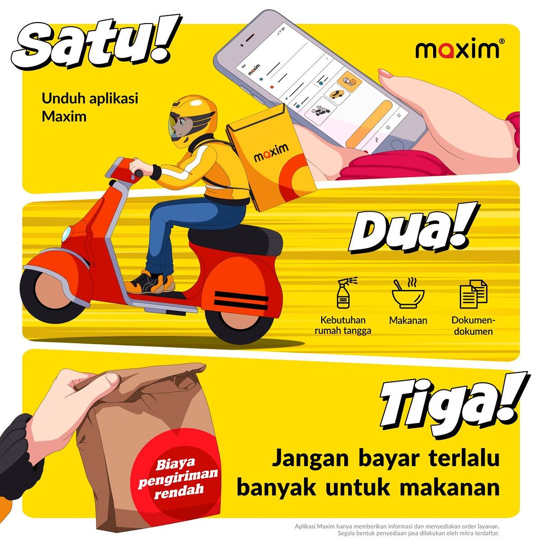 maxim_malang's tweet photo. Mau Pesan Makanan atau kebutuhan sehari hari? Pesan saja di Maxim, gampang kan? Apalagi Hemat di kantong 🥰
#foodandgoods dan #foodandshop

#malang #kulinermalang #kulinermalangraya #malangfoodies #malanghits #bululawang #kepanjen #pakisaji #pakismalang #singosari #karangploso https://t.co/2lj8nFOq5Z