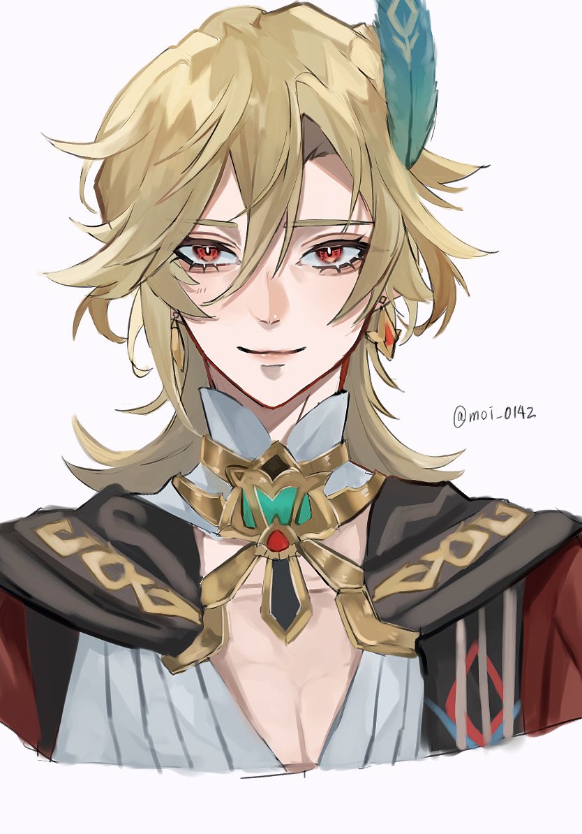 1boy ahoge bangs closed mouth gold trim green cape green eyes  illustration images