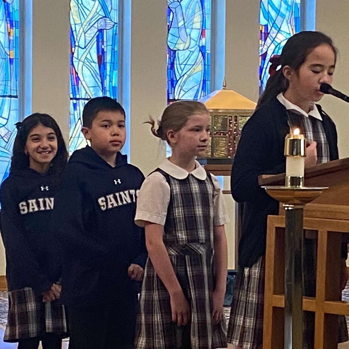 StEsRockville's tweet photo. We had a wonderful Mass lead by Mrs. McLoughlin’s 4th grade class. We are inspired by their service and participation!
#StEsCommUNITY
#CatholicEducation
#ADWcommUNITY
@ADWCathSchools https://t.co/ZwG9q9XDaM