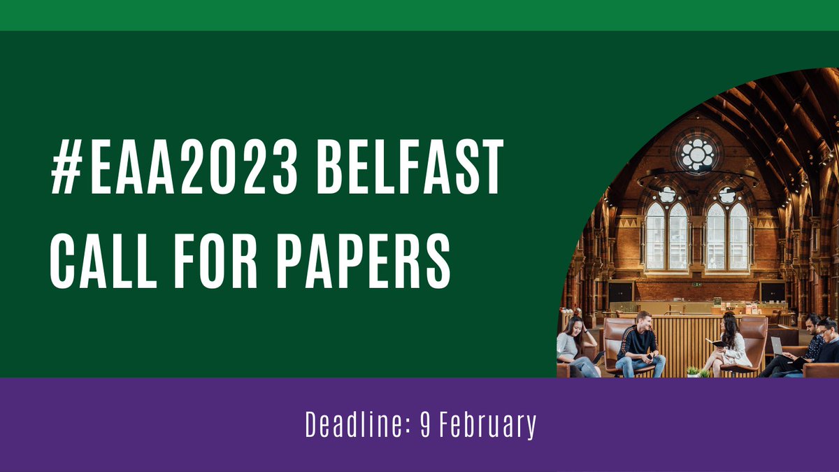 You may have noticed more than a few Call for Papers for #EAA2023 lately! Check out the full list of CfPs here: bit.ly/3PDAxuM
Not too late to become a member and submit a paper!
<a href="/archaeologyEAA/">European Association of Archaeologists</a>