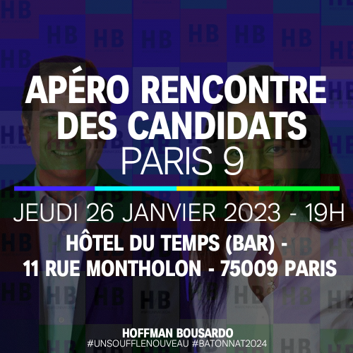 HoffmanBousardo's tweet photo. 🚨Save the date🚨

👉🏻 Avocates et avocats du 9ème arrondissement, nous vous attendons nombreux pour ce premier apéro à la rencontre des candidats au Batonnât Pierre Hoffman et Vanessa Bousardo !

#UnSouffleNouveau
#Batonnat2024
#HoffmanBousardo https://t.co/7DECYJC31o