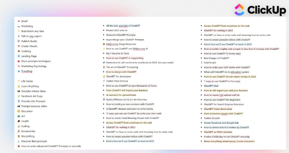 SteveNouri's tweet image. ChatGPT is super powerful!
But 90% of us are not using it to its full potential
That's why I made this repo for you:
• 200+ #ChatGPT prompts
• 600+ AI and dev tools
• 300+ Stable Defusion, Midjourney, DALL-E2
To get it,
• Like
• Reply "👋"
• Follow me (so that I can DM)