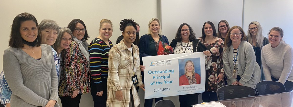 Congratulations to Sharyn Prindle, Principal @WakefieldForest for being named the Region 5 Outstanding Principal! #r5proud