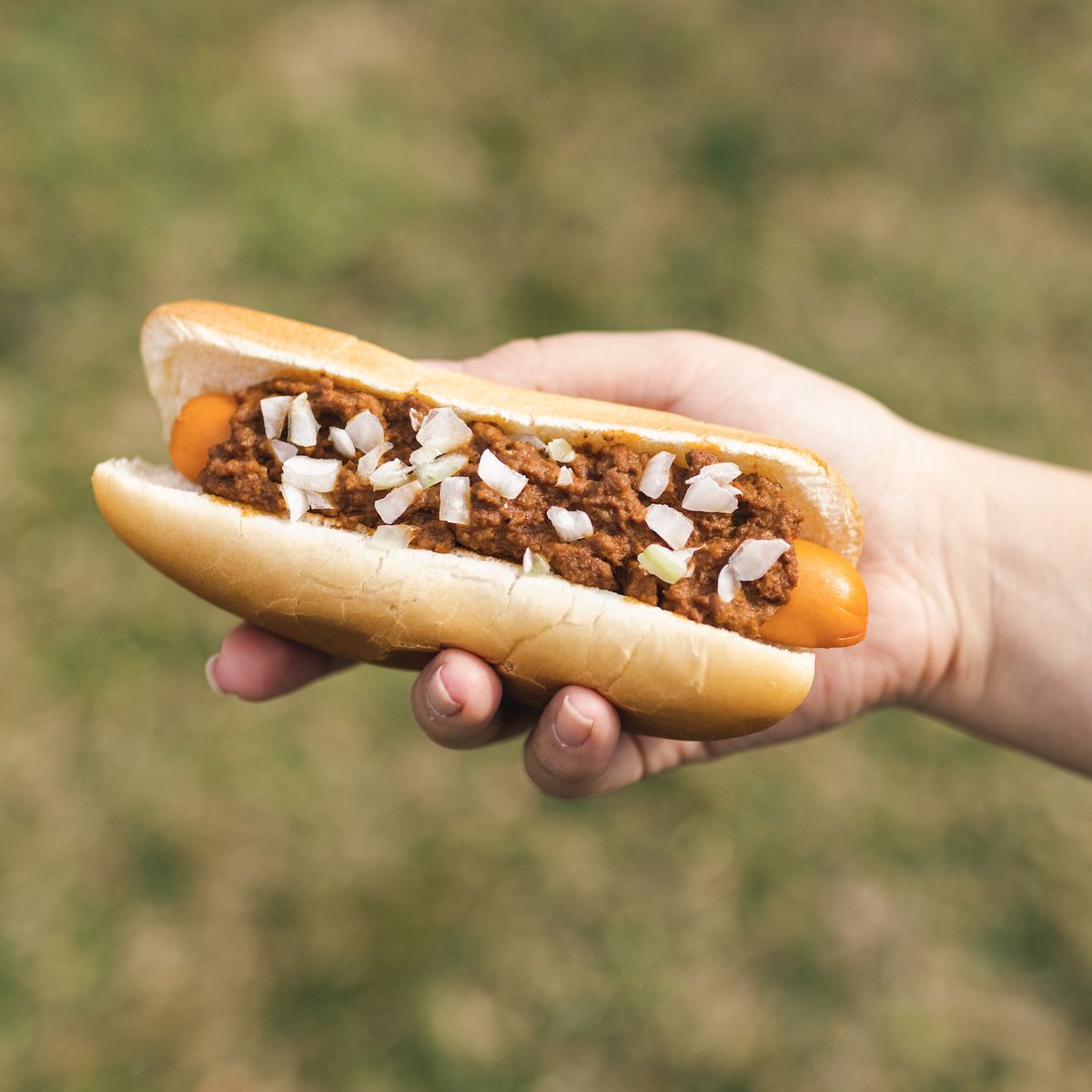 Chili Dog+Hand=Happy