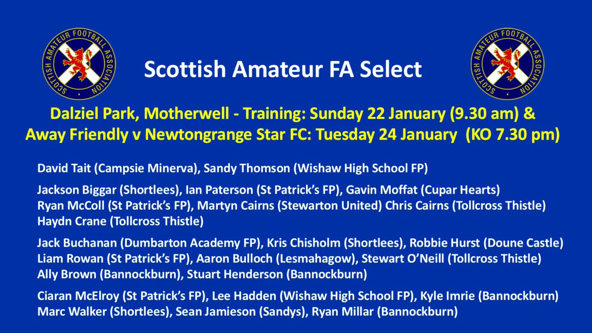 Scottish Amateur FA National Select tweet media