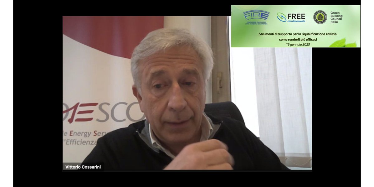 Tavola rotonda sul pacchetto detrazioni
Vittorio Cossarini Assoesco: Non si può lasciare la finanza tutta a carico delle Stato ma neppure dei cittadini. Le ESCO possono inserirsi un questo processo ed intervenire a livello finanziario