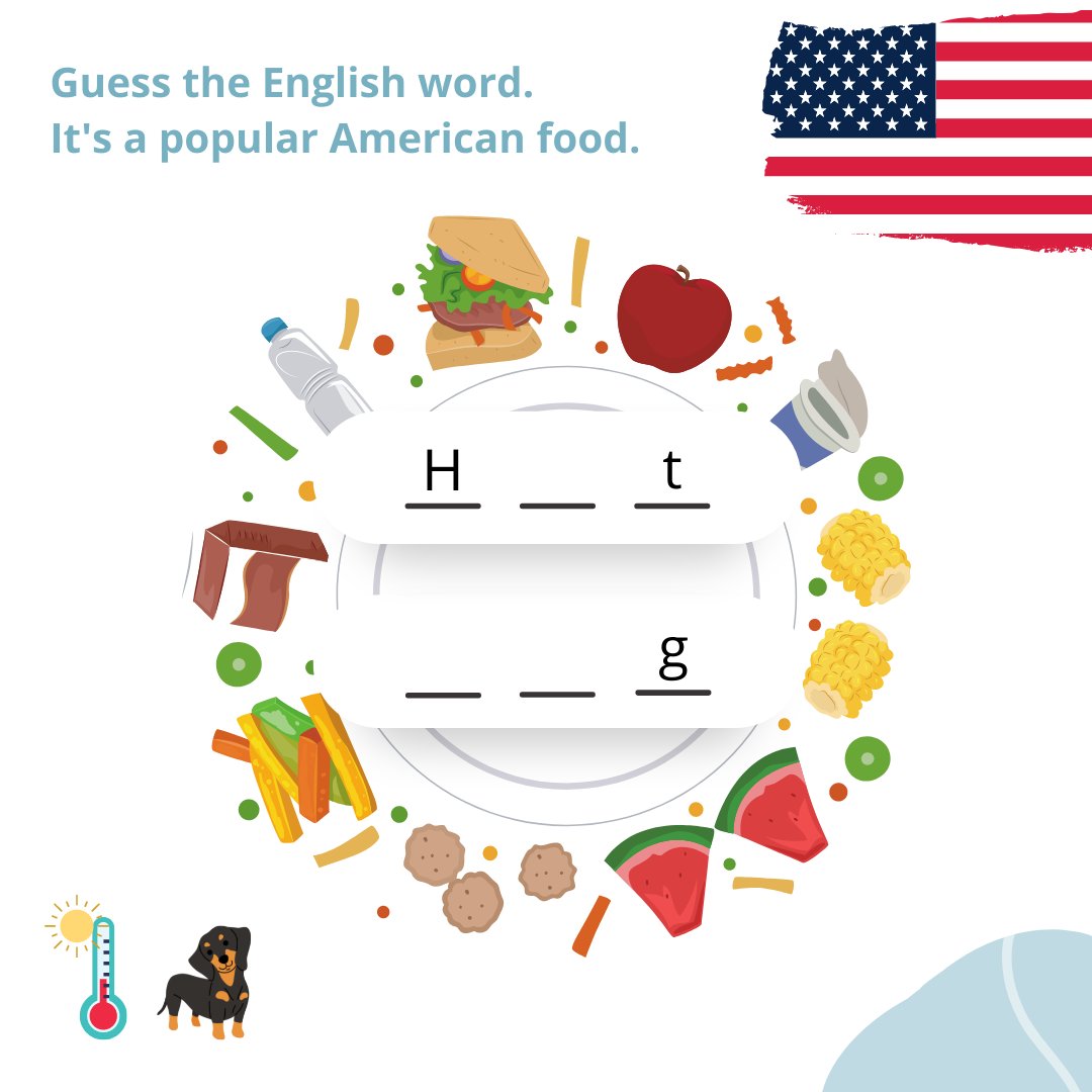 Guess the English word. It's a popular American food. 

We've left you a hint. 😃

#EnglishLanguage #englishlanguagecourse #englishlanguageschool #learnenglish #speakenglish #englishonline #learnenglishonline #english #englishlessons #englishlessonsonline