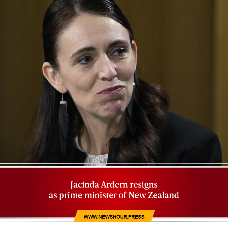 Newshour_press's tweet photo. New Zealand Prime Minister #jacindaardern  announces she will resign before a general election in October.

#NewZeland #PrimeMinister #GeneralElection #ResignJacinda #BreakingNews https://t.co/P3AcIBV8h0