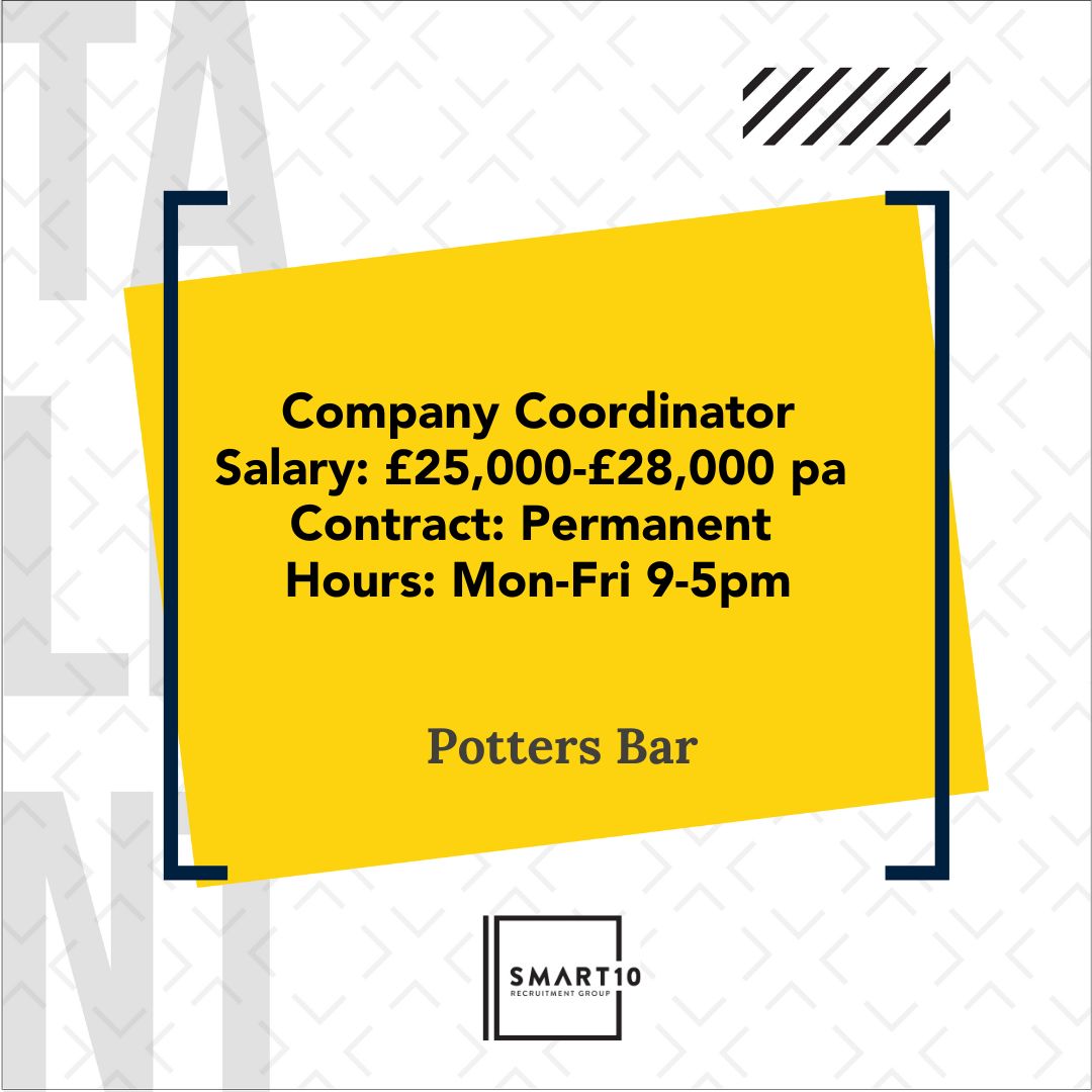 This is a new role so you need to be someone who works on initiative and not afraid to bring your ideas to the table as this role has the potential for a lot of growth.

This role has an available start date of January 30th!

 get in touch with Fern Sheppard today; 01707 242962