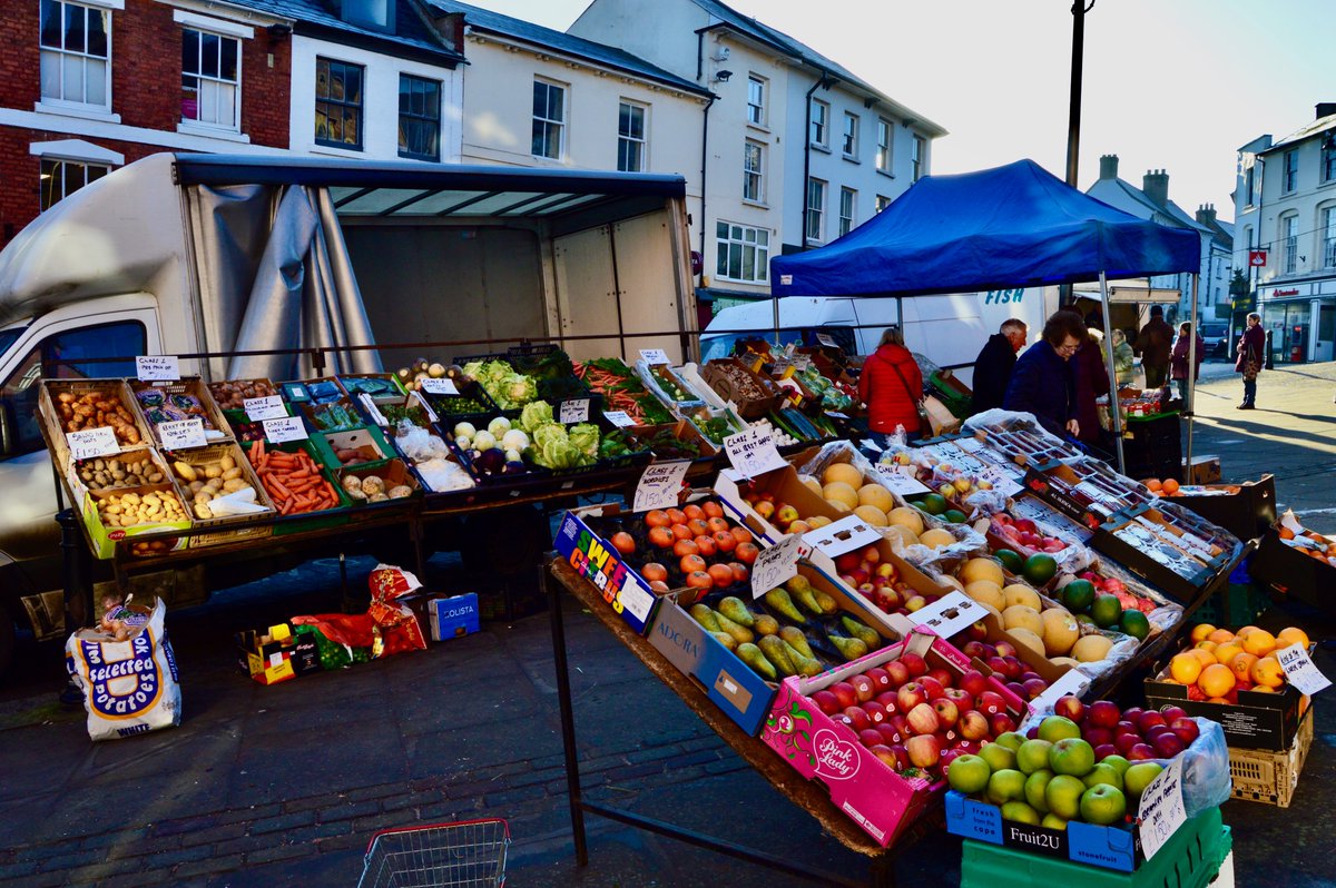 Fresh Fruit Frenzy is now a regular at Ross Thurs &amp; Sat markets &amp; they sell veg too! They join our regular fresh fish, cheese &amp; eggs, clothing and homemade soup stalls on a Thursday #rossonwye #market #FreshFruit #vegetables #fish #cheese #soup #herefordshire #wyevalley