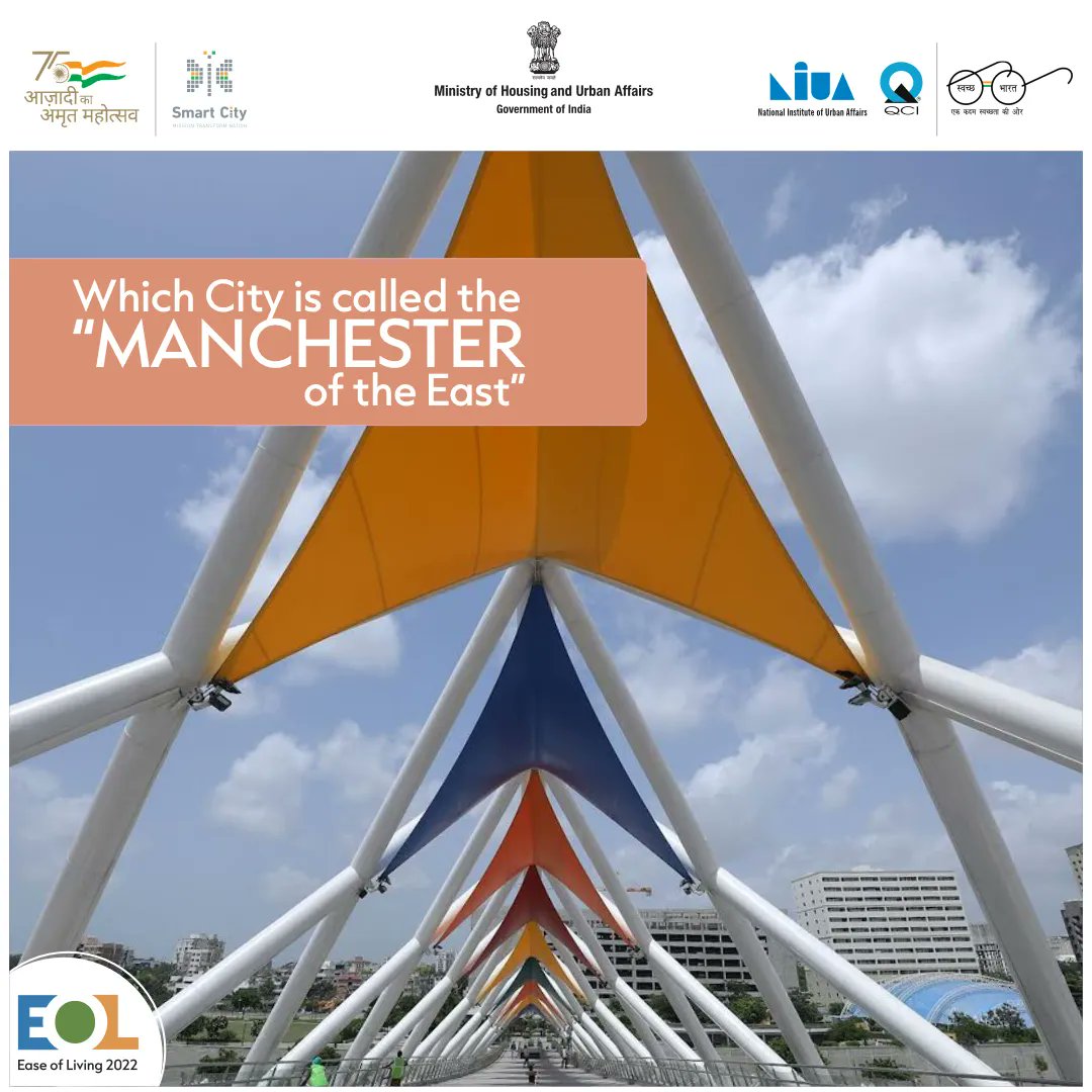 Can you guess this City? Hint: This city famous for it's textile industry. Share your opinion: buff.ly/3WSATkn #easeofliving2022 #YeMeraSheharHai #MyCityMyPride