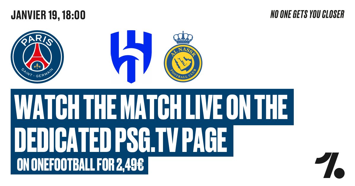 We’ve teamed up with the guys @PSG_inside to bring you a mid-season treat – it’s Messi vs Ronaldo in Saudi Arabia! Join us at 6pmCET for @Cristiano’s first game since joining @AlNassrFC_EN facing Messi and PSG 👀 Live on @OneFootball for just €2.49 📲 onefootball.com/en/match/23592…