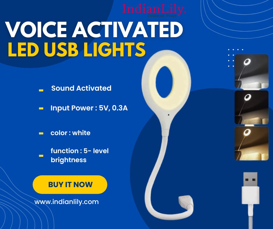 indian_lily's tweet image. 360 Rotation Control Led Light Smart Voice Light USB Desk Table
→ Sound Activated 
→ Input Power: 5V, 0.3A
→ color: white 
→ function: 5- level brightness
visit our official website - indianlily.com
#usblight #usb #gaming #discolight 
#usblighter #portable #miniligh