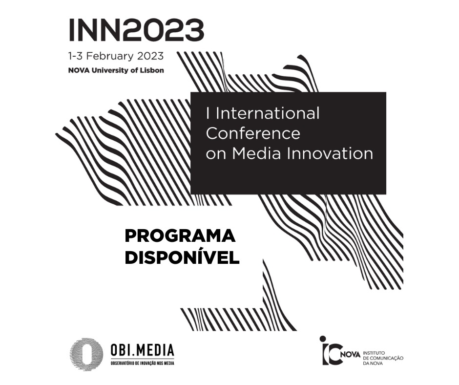 ObiMedia's tweet photo. Já se encontra disponível o programa completo da INN 2023, que decorre já nos próximos dias 𝟭, 𝟮 𝗲 𝟯 𝗱𝗲 𝗳𝗲𝘃𝗲𝗿𝗲𝗶𝗿𝗼 na @nova_fcsh, em Lisboa. 

O programa completo pode ser consultado aqui: https://t.co/GwowwEQRxu https://t.co/K1hxWwEo3C