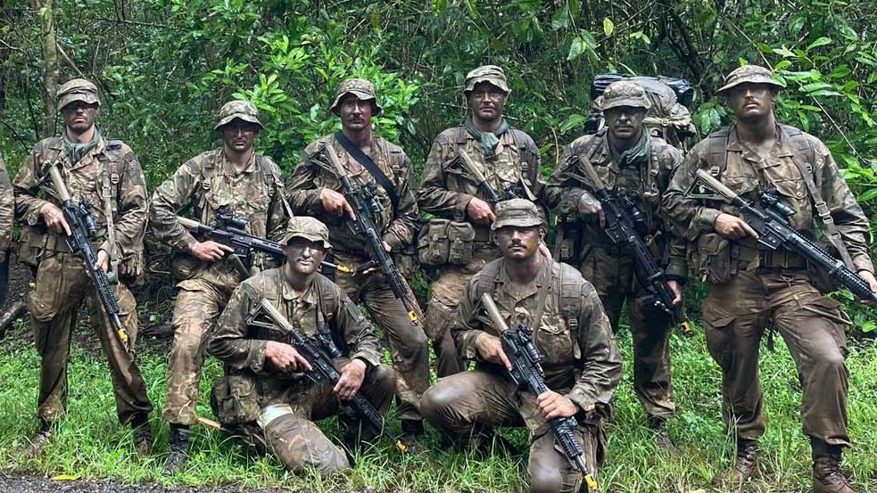 Royal Marines of 40 Commando during their jungle exercises in Oahu