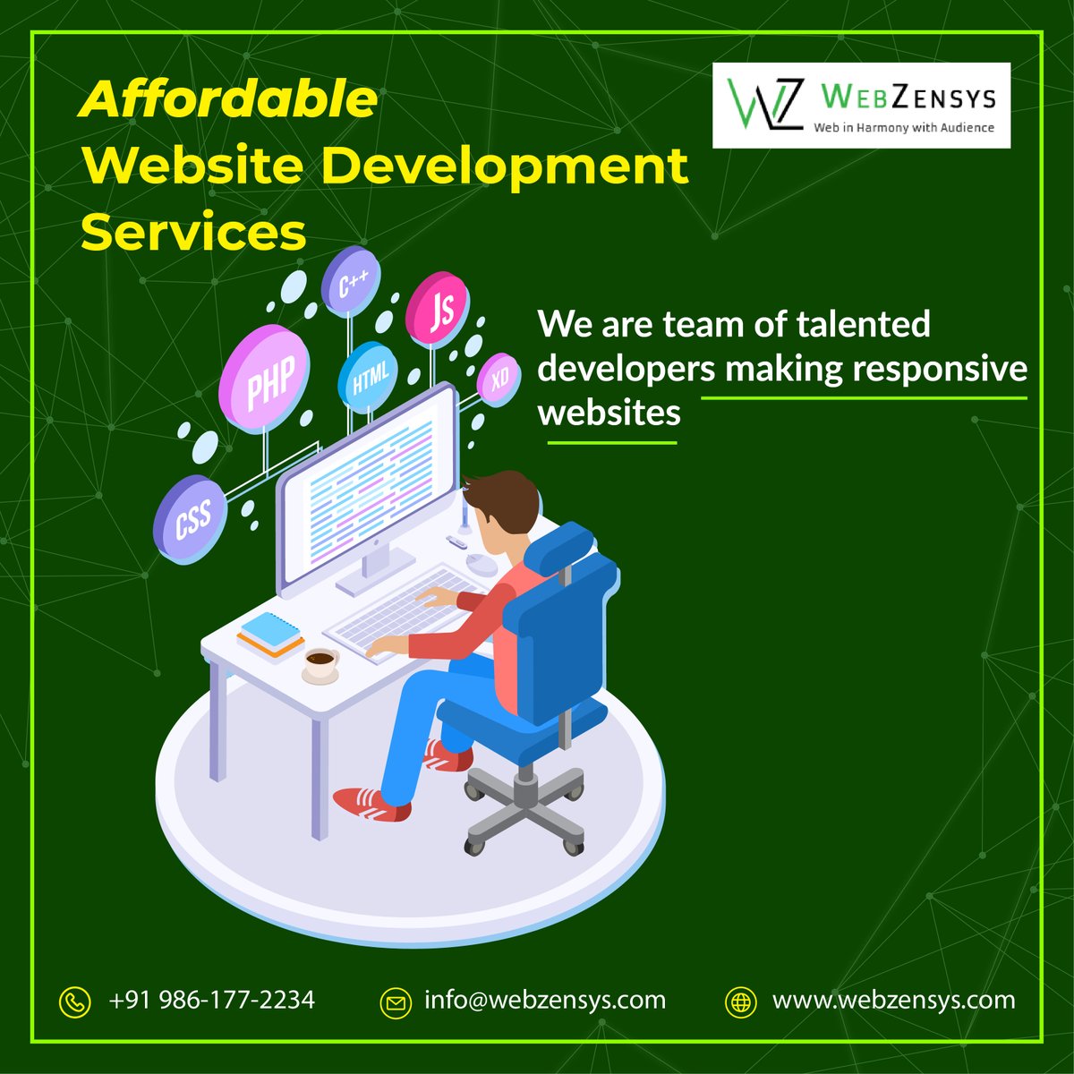 WebZensys's tweet image. Take your business to the next level with WebZensys. Our affordable website development services will give you the professional look and functionality you need to succeed. Don&apos;t wait any longer - get started today!
#websitedevelopment #webdevelopment #websitedevelopmentservices