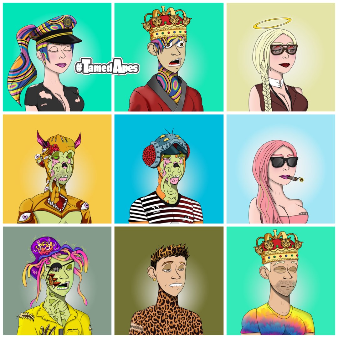 GM!!! 

#TamedApes Drop is live Now!
One our left on bids!

Check my pinned 👀