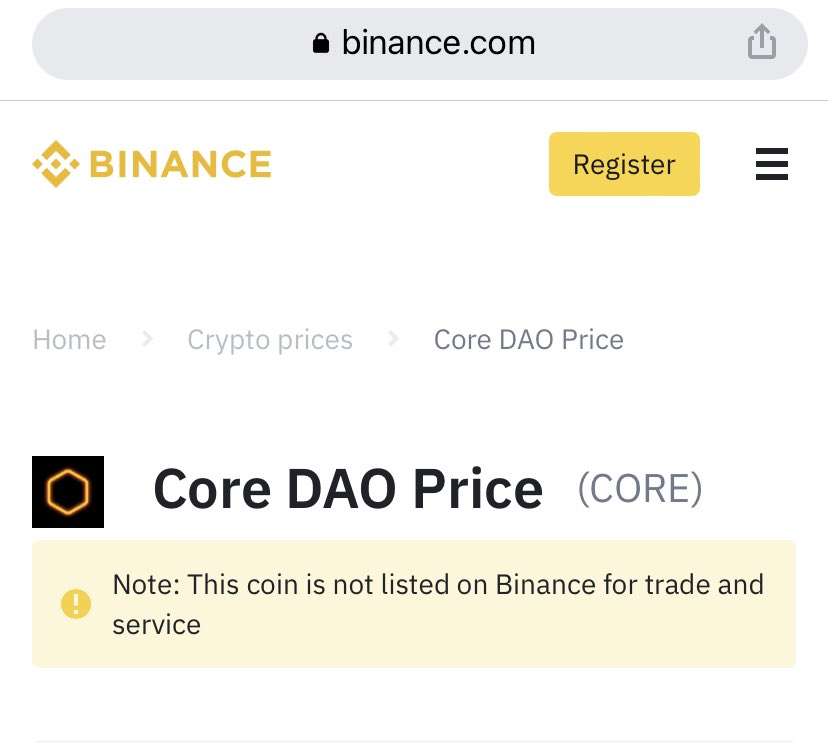 Coning soon on Binance!
1 Core = 4000 USD
