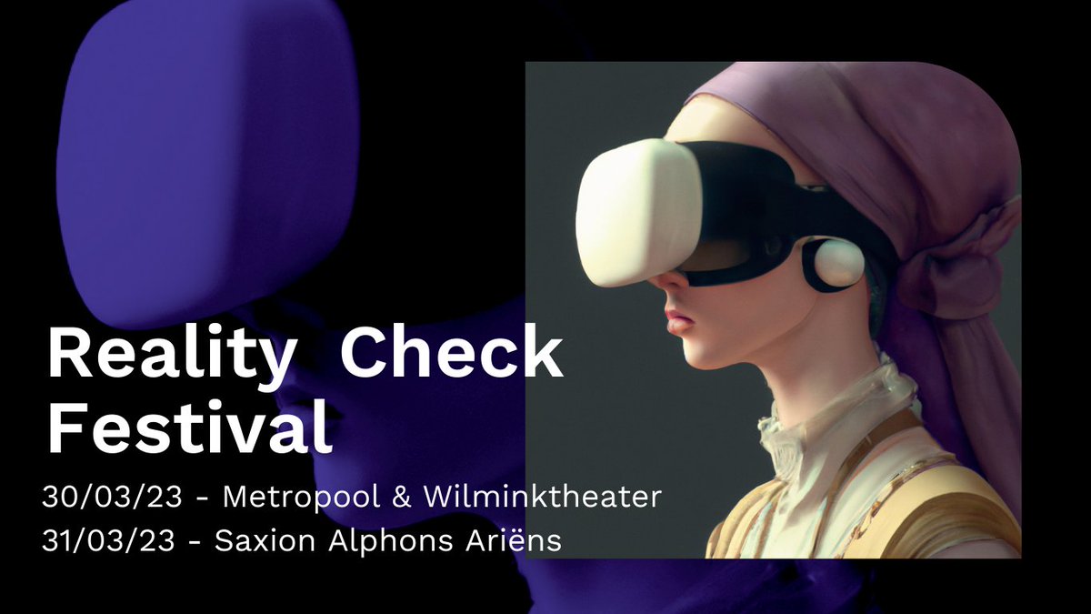 SaxionXRLab's tweet photo. Are you interested in XR, gaming, storytelling, computer graphics, and game technologies? Then you should check up Reality Check Festival: https://t.co/Dtqm1RA8n4 https://t.co/XaYahTr2fc