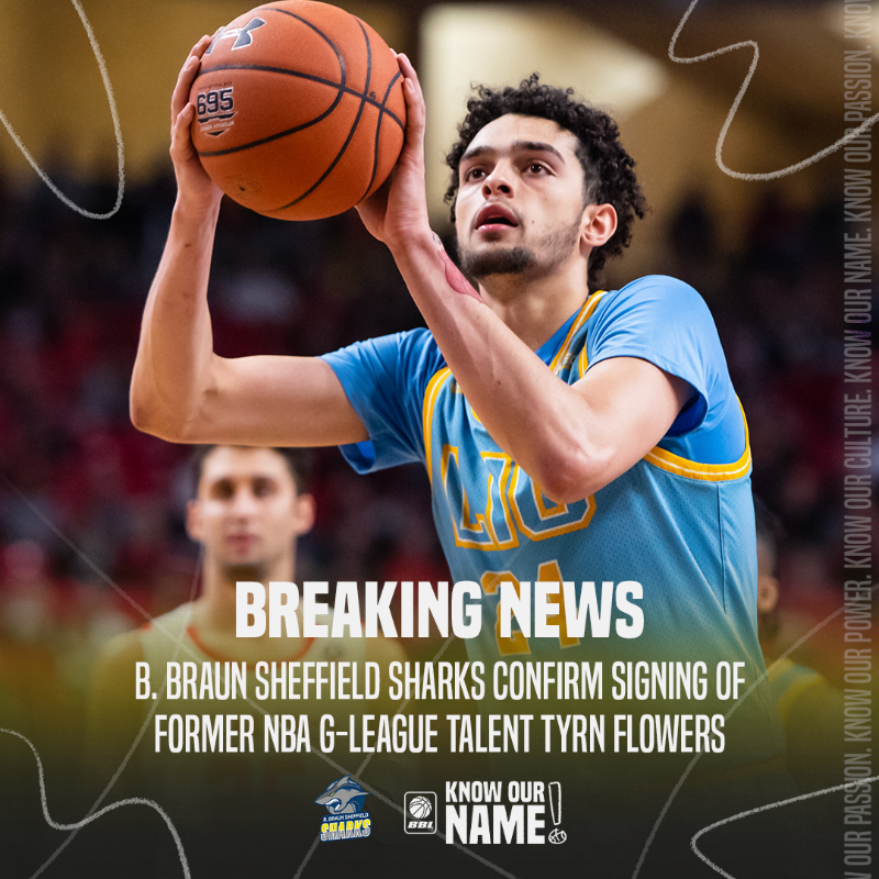 britishbasketm's tweet photo. ✍️ More new faces at the Tank as @SheffieldSharks move to acquire former @nbagleague talent @TyFlowers7 ahead of tomorrow night's #BBLChampionship fixture on @SkySports!

#KnowOurName #BritishBasketball