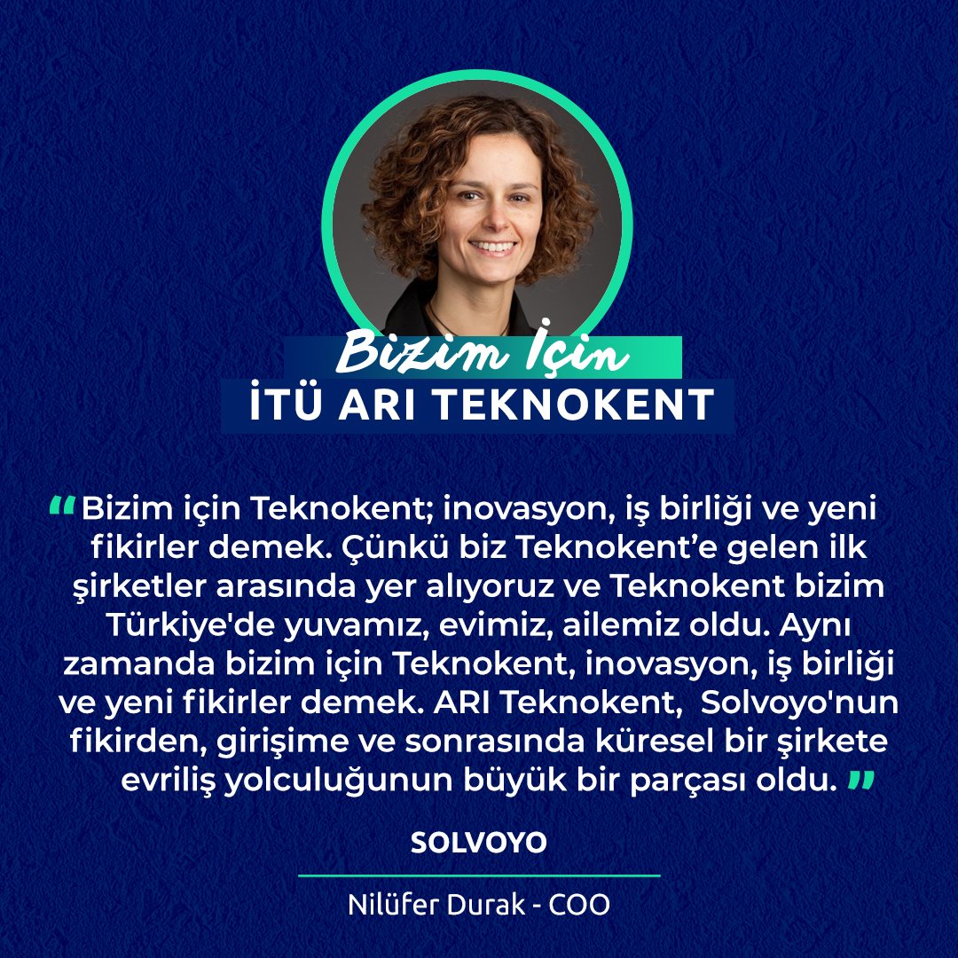 ariteknokent's tweet photo. Başarılı firmalarımızdan Solvoyo #BizimİçinTeknokent’in cevabını verdi. 

#Birlikteİleriye #ituariteknokent #ariteknokent #technology #teknoloji #innovation #tech #techturkey #girişim #girişimci  #business #teknokent #blog https://t.co/ueDpzwzvc0