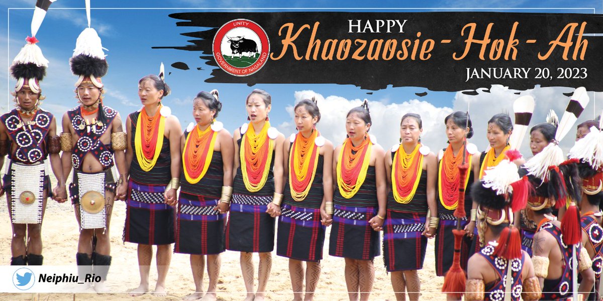 Happy Khaozaosie-Hok-Ah to our brothers and sisters from the Khiamniungan community. May the essence of the festival which is reconciliation, peaceful co-existence and friendship strengthen bonds. Best wishes for a happy and a safe celebration. #Nagaland #LandOfFestivals