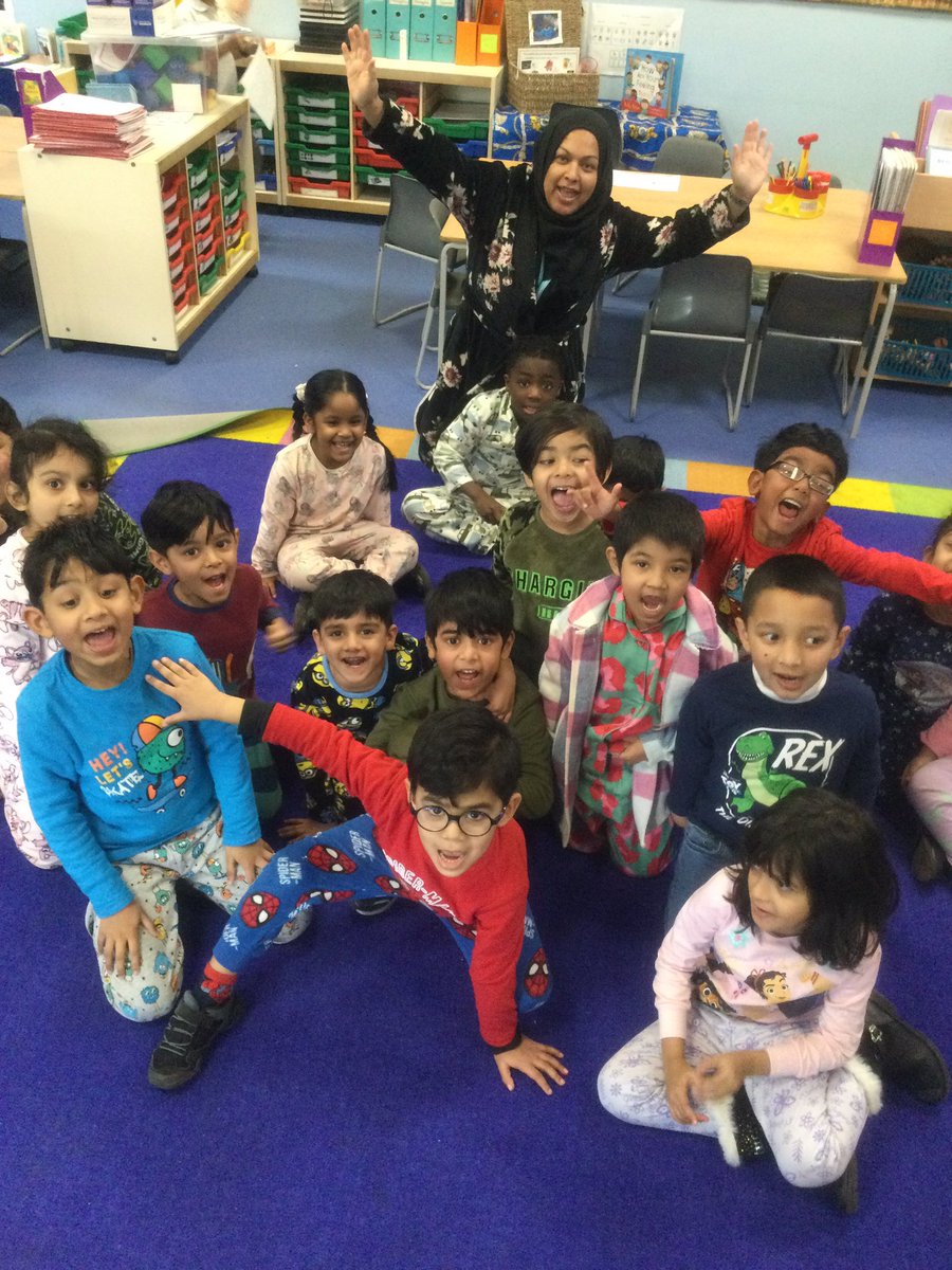 BJ_Year1's tweet photo. @BJ_Year1 are enjoying their learning today in pyjamas! #PyjamaDay https://t.co/xh0GgFLesR