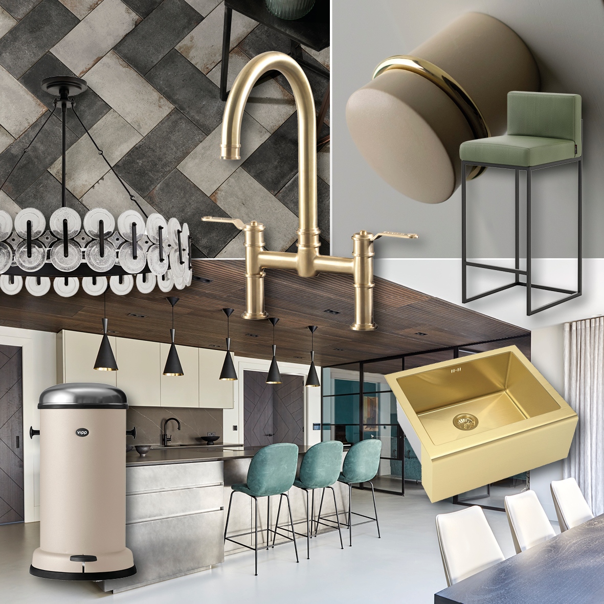 The Personal Shopping team has put together a scheme for an industrial-inspired kitchen, featuring @ArtisansDevizes, @perrinandrowe, Espresso Design, ABI Interiors, @TollgardStore, @arteriorshome, Laskasas and @turnstyledesign - go to dcch.co.uk/personal-shopp… for more