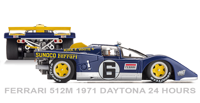 slotcar_today's tweet photo. New: @Slotit Ferrari 512M Penske Racing 1971 24 H Daytona 1:32 #SlotCar
Read More: https://t.co/W6gj6rXMWF
#slot #slotcars #slot132 #scalemodel #scale132 #scaleracing #slotit #ferrari512M https://t.co/k2VbjYXJpR